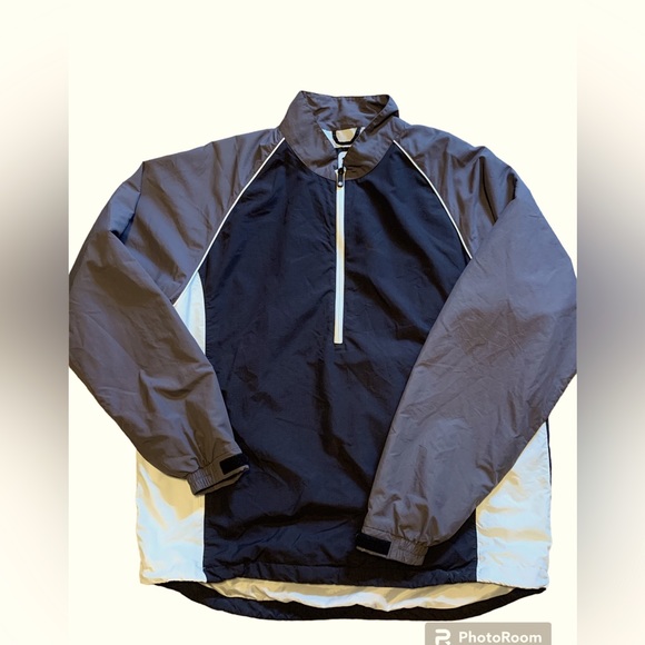 FootJoy Jacket Size XL Black & Gray Half Zip Windbreaker Golf Pullover - Picture 1 of 7